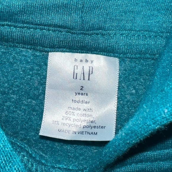 GAP Kids Turquoise and Pink Hoodie Size 2 Years - Picture 5 of 9